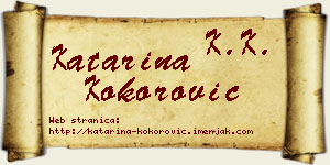 Katarina Kokorović vizit kartica